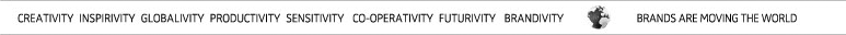 Creativity Inspirivity Globalivity Productivity Sensitivity Co-Operativity Futurivity Brandivity Brands Are Moving The World